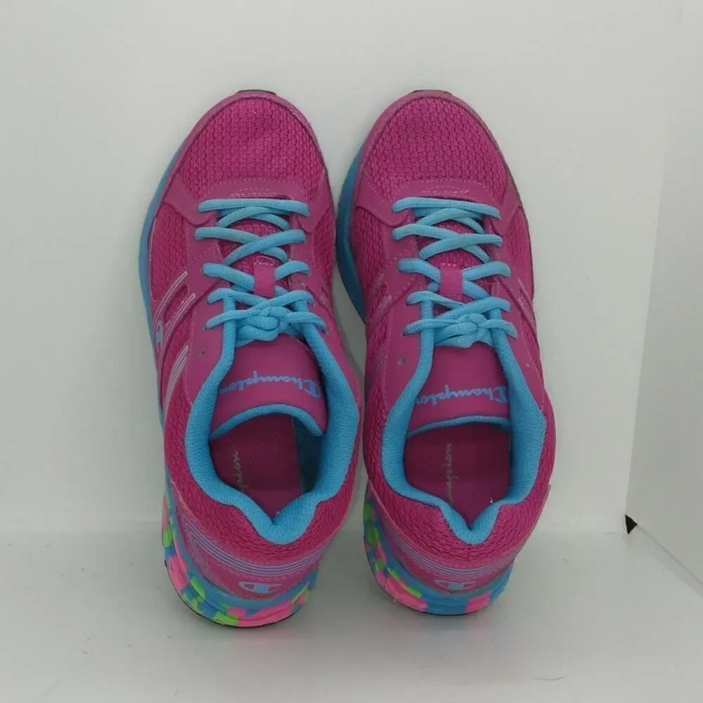Champion Womens Pre-owned Hot Pink and Teal Running Sneakers - sz. 8